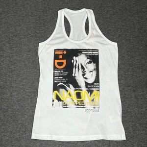 Fiorucci x Naomi Campbell Scoop Neck White Tank Top Womens Size Medium